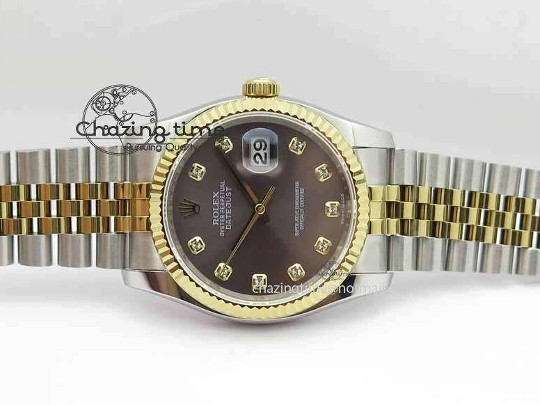 0510 DateJust 116234 SS YG BP Best Edition Gray Dial Diam Markers On SS YG Bracelet SA ZipUp 3745